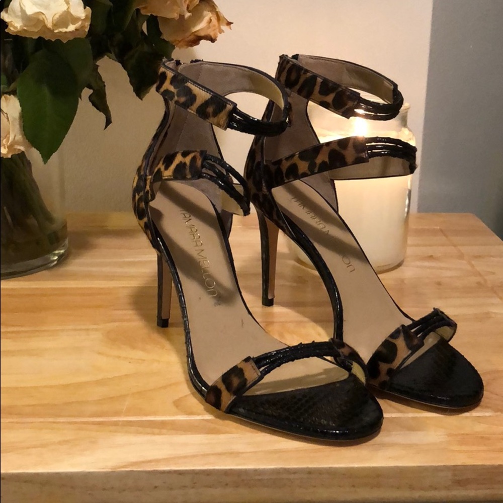Tamara Mellon Cheetah Print Strappy Sandel